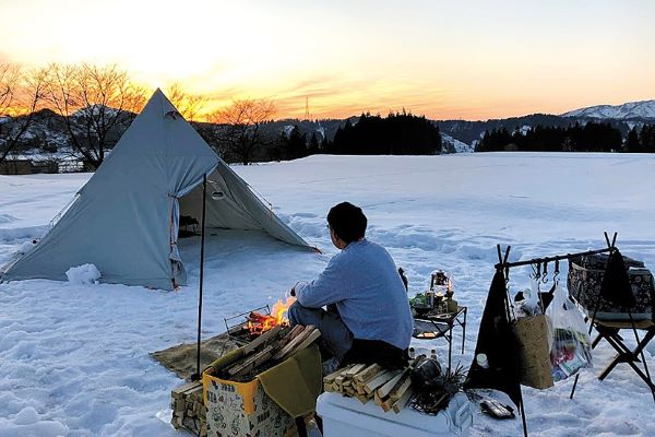 雪中キャンプ